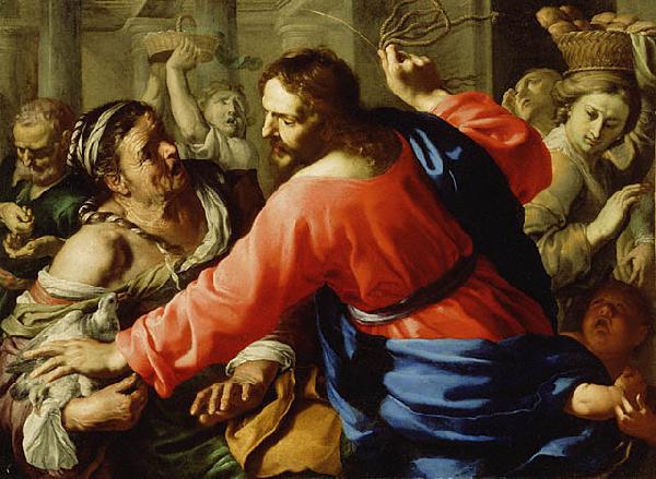 Bernardino Mei Christ Cleansing the Temple Germany oil painting art